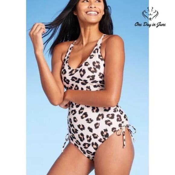 Charmleaks Ring Back Leopard One Piece Size M - Picture 1 of 4
